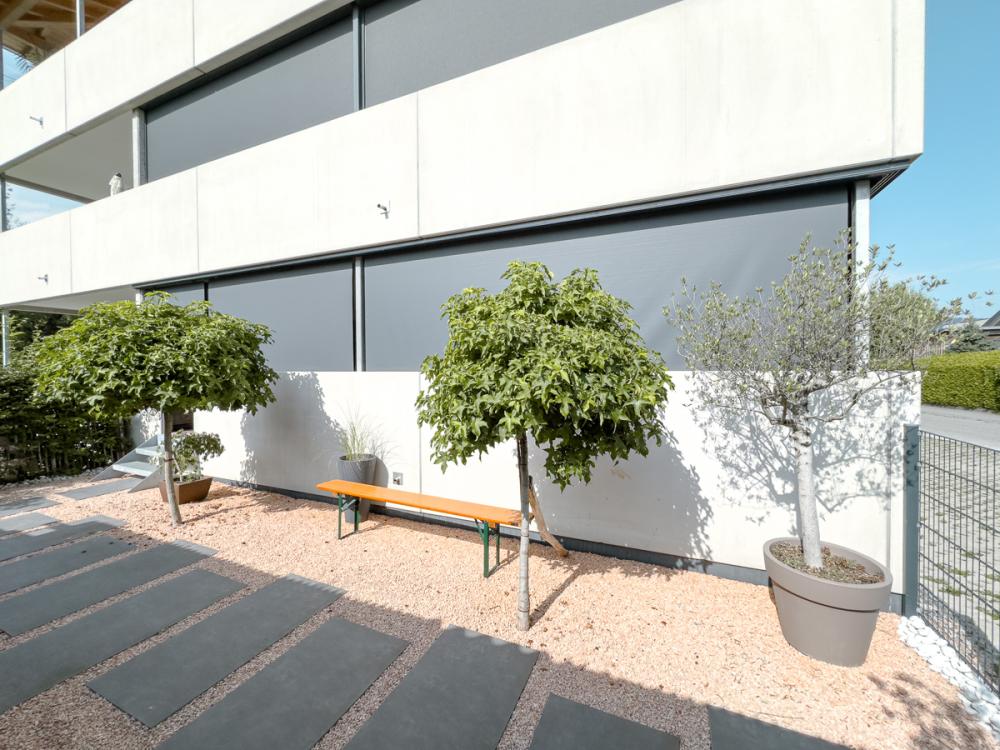 Balkon außen beschattet